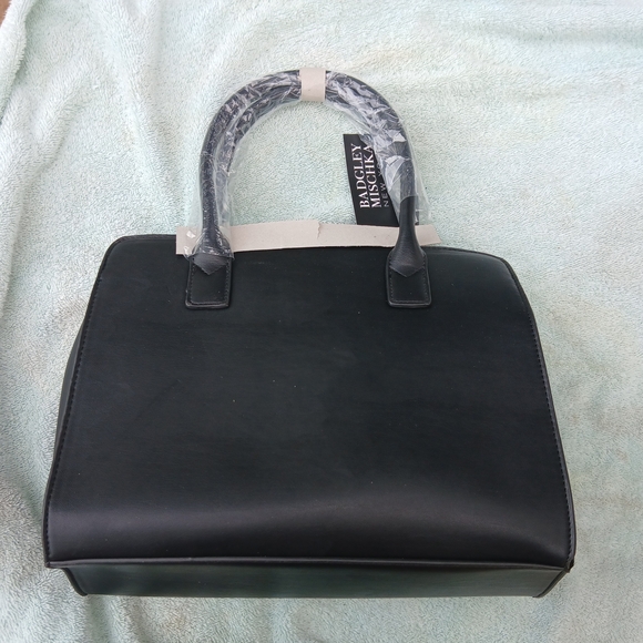 Badgley Mischka Quilted Black Satchel - Picture 2 of 2